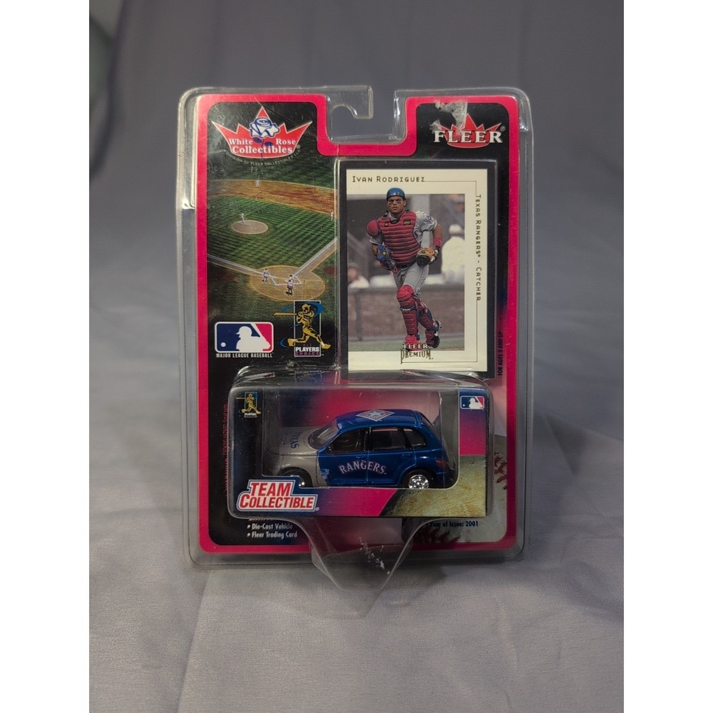 White Rose Collectibles 2001 Ivan Rodriguez PT Cruiser Combo Official MLB NEW